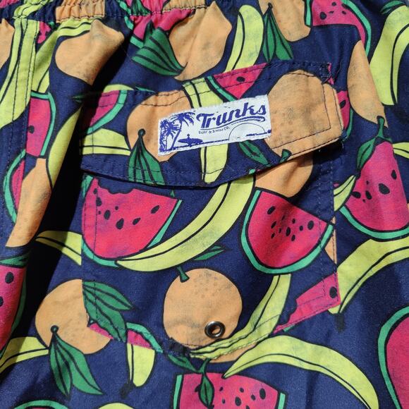 Trunks Surf & Swim Co Men's Sz XL Fruit Mesh Lined Swim Shorts Pockets Navy - Picture 5 of 6